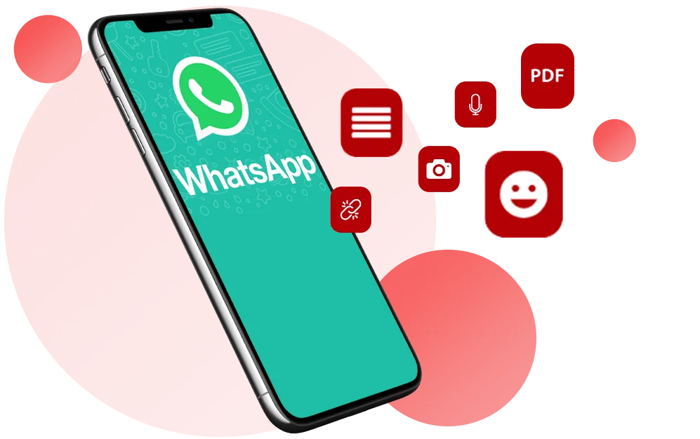 Zintegruj WhatsApp z własnymi usługami.<br />Wysyłaj i odbieraj tekst, obrazy, dźwięk, linki i emoji.